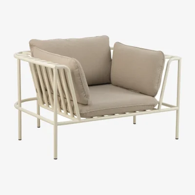 Nordic Nest Brafab Collier armchair Pearl white-teddy beige