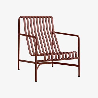 Nordic Nest HAY Palissade High lounge chair Iron red