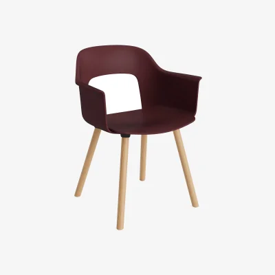 Nordic Nest HAY Layout Armchair 221 armchair Bordeaux-lacquered oak