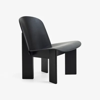Nordic Nest HAY Chisel lounge chair Black lacquered oak