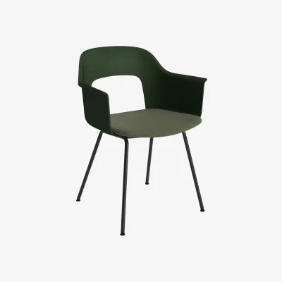 Nordic Nest HAY Layout Armchair 213 armchair Mode 072-bottle green-black lacquered steel