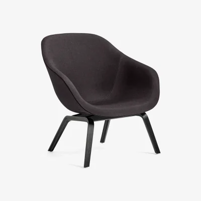 Nordic Nest HAY About A Lounge AAL83 lounge chair Black dark brown melange-black oak legs