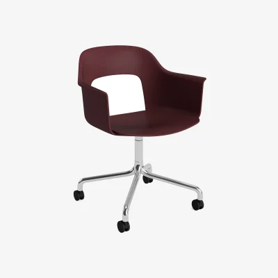 Nordic Nest HAY Layout Armchair 261 chair Bordeaux-polished aluminum