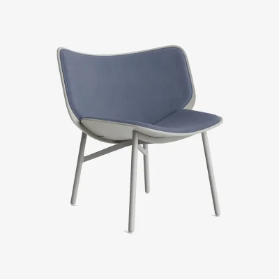 Nordic Nest HAY Dapper lounge chair Blueberry-dusty grey oak-grey frame