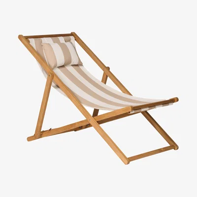 Nordic Nest 1898 Lyckesand sun chair Teak-beige