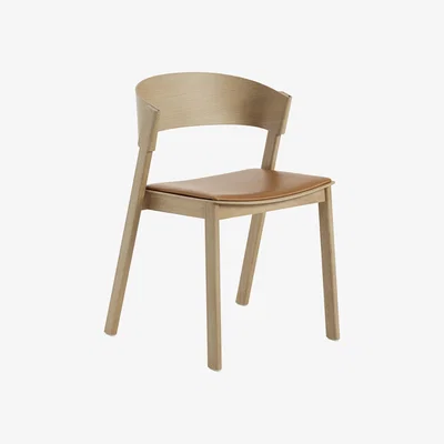 Nordic Nest Cover Side Chair leather Cognac-oak