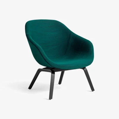 Nordic Nest HAY About A Lounge AAL83 lounge chair Fabric Raas 982 green-black oak legs