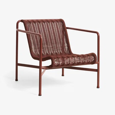 Nordic Nest HAY Palissade Cord Low lounge armchair Iron red