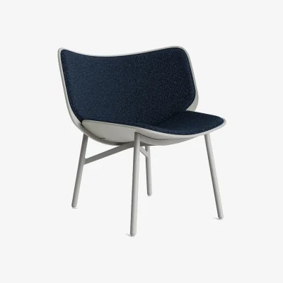 Nordic Nest HAY Dapper lounge chair Flamiber J4 dark blue-dusty grey oak-grey frame