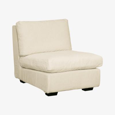 OKA Savile Armless Sofa Chair - Ecru