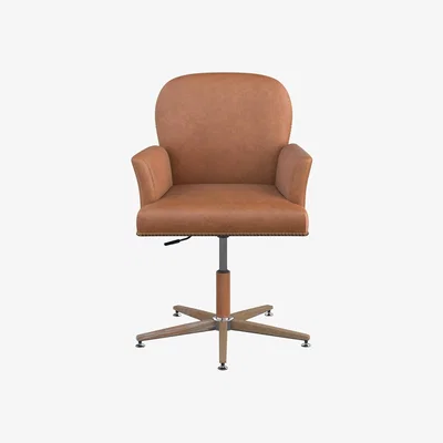 OKA Stafford Swivel Chair - Hazelnut Brown