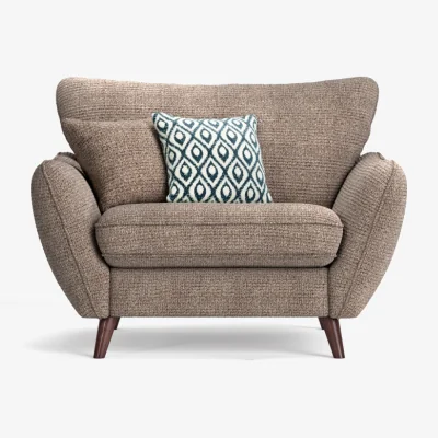 Oak&More Palma Truffle Chenille Fabric Armchair