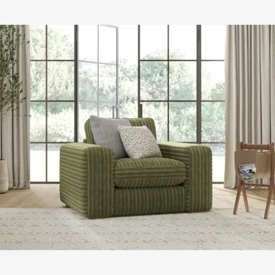 Oak&More Milan Fern Green Fabric Armchair