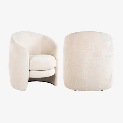 Olivia's Richmond Chenille Chair in Fenna White