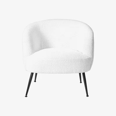 Olivia's Olivia's Sienna BouclÃ Tub Chair With Black Legs