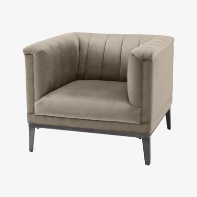 Olivia's Libra Interiors Belgravia Mink Ribbed Occasional Chair