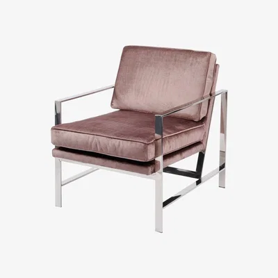 Olivia's Libra Caverly Frame Occasional Chair Chrome