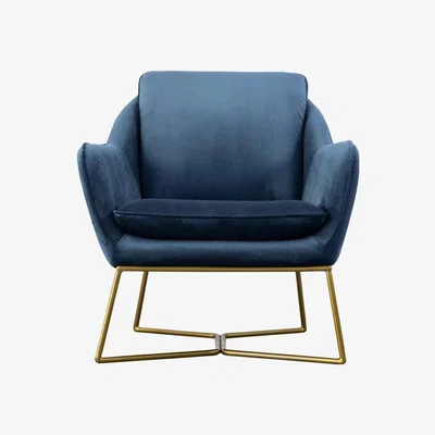 Olivia's Gallery Direct Lucca Sapphire Velvet Occasional Chair