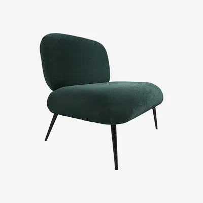 Olivia's Present Time Puffed Chair Dark Green
