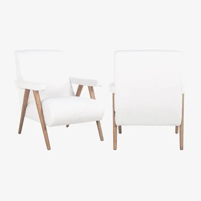 Olivia's Richmond Bono White Furry Chair