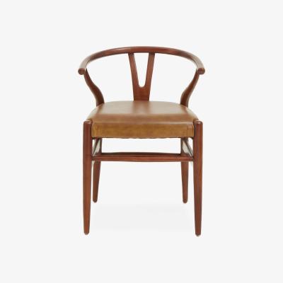 Olivia's Olivia's Kendri Accent Chair in Brown Leather