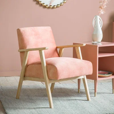 Olivia's Gallery Interiors Saundra Armchair Blush Velvet