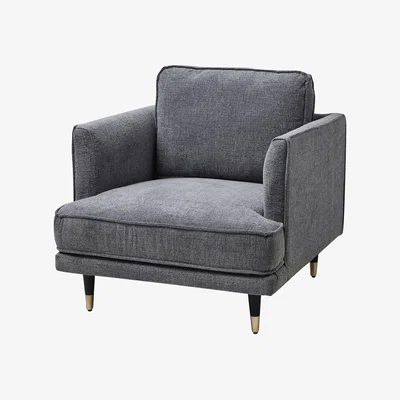 Olivia's Hill Interiors Richmond Large Arm Chair in Grey
