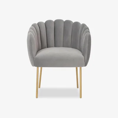 Olivia's Liang & Eimil Daisy Kaster Horizon Grey Velvet Occasional Chair