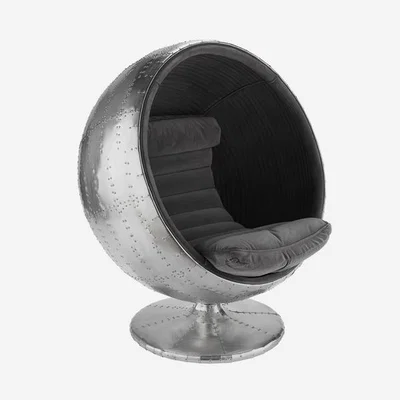Olivia's Andrew Martin Pod Spitfire Occasional Chair Silver