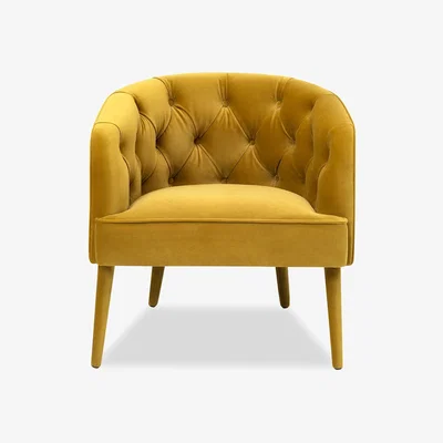 Olivia's Liang & Eimil Langham Kaster Ochre Velvet Occasional Chair