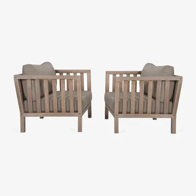 Olivia's Garden Trading Porthallow Armchairs Whitewash