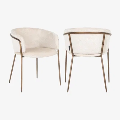 Olivia's Richmond Minerva Chenille Chair in White