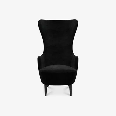 Olivia's Tom Dixon Wingback Lounge Chair in Black