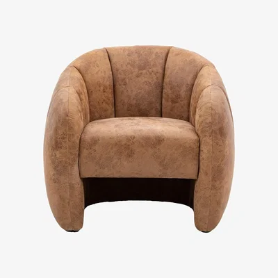 Olivia's Gallery Interiors Oxford Tub Chair in Antique Tan Leather