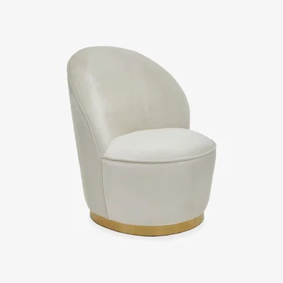 Olivia's Olivia's Tara Kids Accent Chair in Cream Velvet with Gold Legs | Outlet