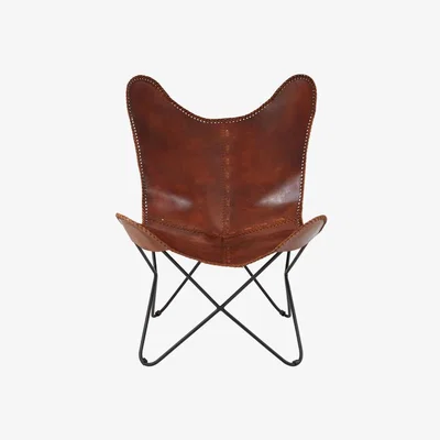 Olivia's Olivia's Belle Butterfly Occasional Chair in Brown / Brown