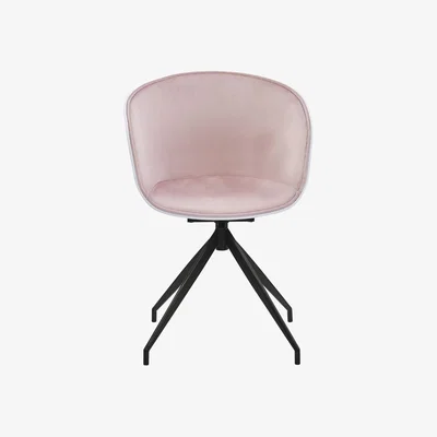 Out & Out Original Harper - Swivel Chair - Light Pink Velvet