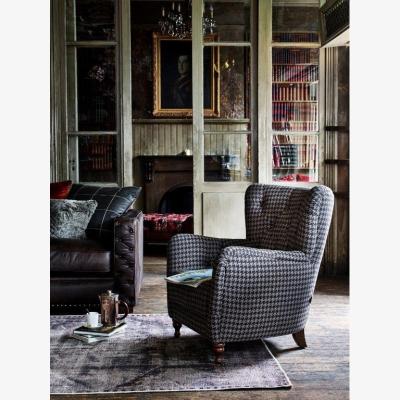Downtown Downtown Stella Accent Chair With Gold Legs, Velvet