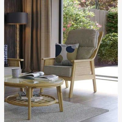 Downtown Daro Dingley Lounging Chair - Fabric Grade B In LightWood