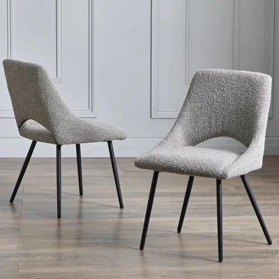 Downtown Julian Bowen Iris Boucle Dining Chair - Grey
