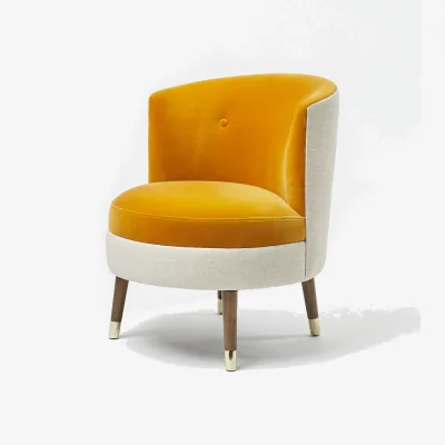 Oliver Bonas Ola Mustard Yellow Velvet Accent Chair