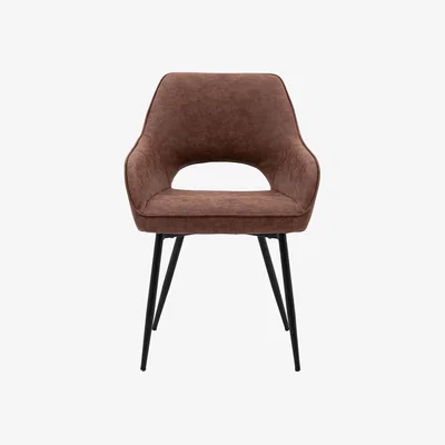 Perch and Parrow Tova Dining Chair in Brown, Set of 2