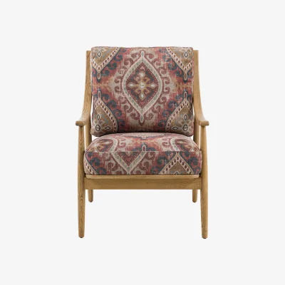 Perch and Parrow Aldona Armchair in Jacquard Print