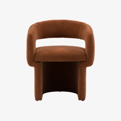 Perch and Parrow Curve Dining Chair in Rust