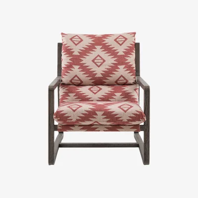 Perch and Parrow Tranquil Lounge Chair in Aztec Print