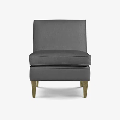 Perch and Parrow Delcor Earl Armchair in Eggshell Grey
