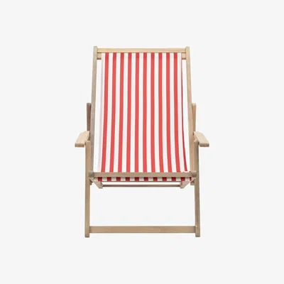 Perch and Parrow Rest-Easy Deck Chair in Red Stripe