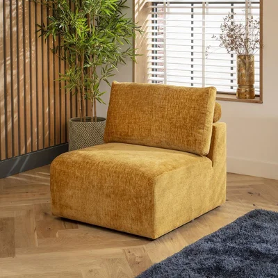 Quatropi Martha Middle Section Mustard Chenille 82x92cm
