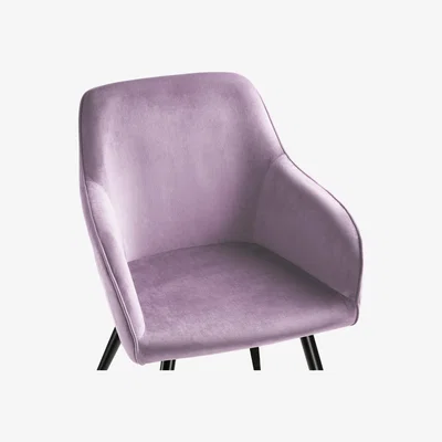 The Range Marilyn Accent Chair with Armrests - Lilac & Black / Black