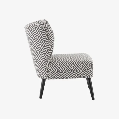 The Range Regents Park Greek Key Design Accent Chair - Black